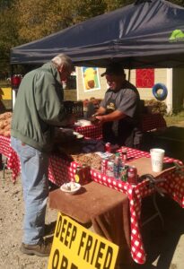 Tom Jones, Habersham, has been coming to the festival for 10 years. All of his apples are local and go hand in hand with his peanuts and other treats.