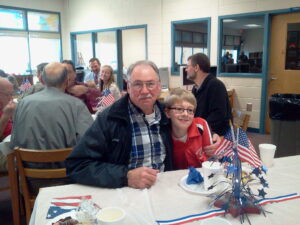 Veterans were treated to brunch in the school cafeteria following the ceremony.