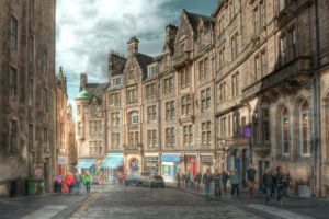 Special effects were applied to this image of Edinburgh, Scotland, photographed by John Martin.