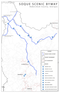 This is a map of the proposed route. Many property owners along the route passionately spoke out against the byway.