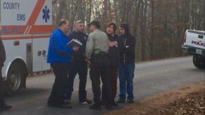 An EMS crew from Habersham examined 25-year old Kevin Tatum after he was captured. He did not suffer any injuries.