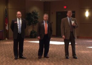 Pictured (l-r): Rep. Dan Gasaway, Sen. John Wilkinson and Rep. Terry Rogers.