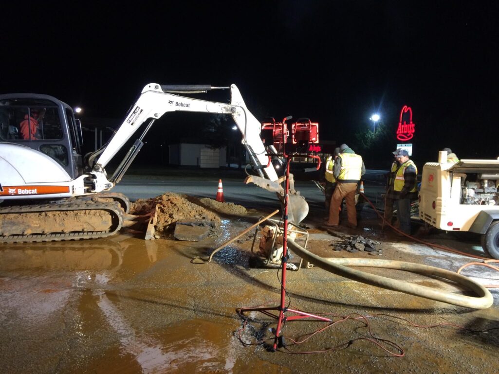 Demorest crews battled the cold and running water as they repaired broken pipes.