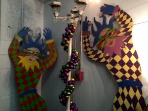 The events center at Old Clarkesville Mill was elaborately decorated, bringing a bit of New Orleans to Clarkesville.