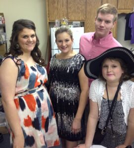 Fashion for Good models (l-r): Rachel Kimbrell, Rebekah Kimbrell, Andrew Nicholson and Jenny Conley Blalock.