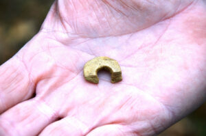 piece of what may have been a clay pipe