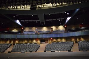 The gorgeous stage view from the actor/singer perspective at the Smoky Mountain Center for the Performing Arts in Franklin, NC.