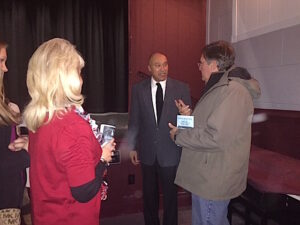 Bruce Martin greets friends and fans after the show.