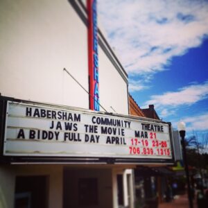 The Habersham Community Theatre held the 40th Anniversary showing on March 21st at 3PM & 7PM of the American classic, JAWS. The Habersham Community Theatre hosted the local 40th Anniversary showing of the American movie classic JAWS.