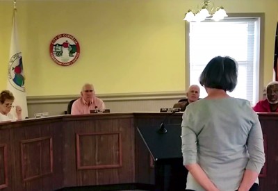 Habersham County Commission Chairman Andrea Harper address Cornelia City Council