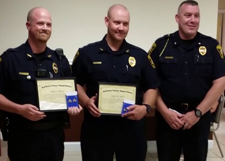 Baldwin Police Sergeants Charles Webb Shane Adams Chief Chad Nichols