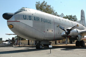 C-124C Globemaster Transport Plane on display Travis AFB, CA.