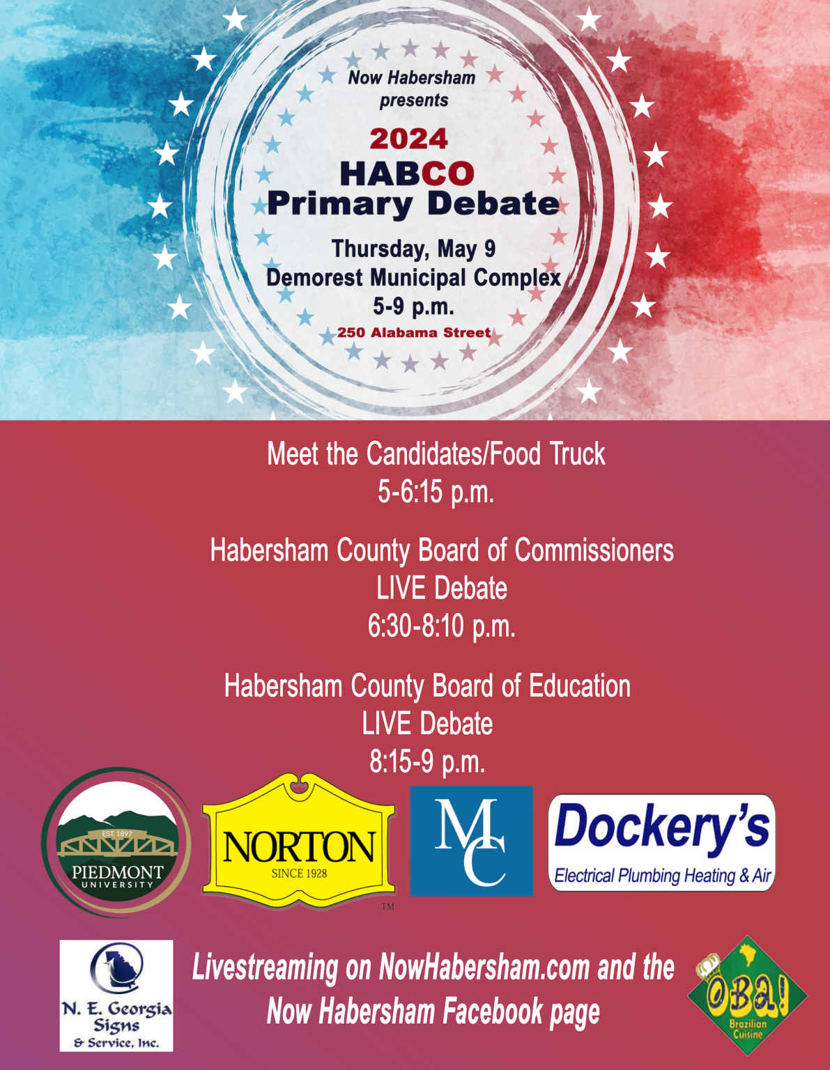 2024 HABCO Primary Debate tonight - Now Habersham