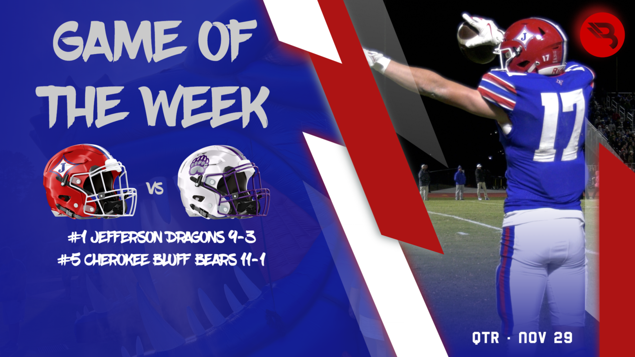 Game of the Week 1 Jefferson vs 5 Cherokee Bluff Now Habersham