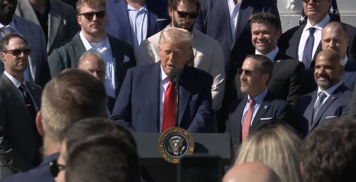 Trump with Philadelphia Eagles