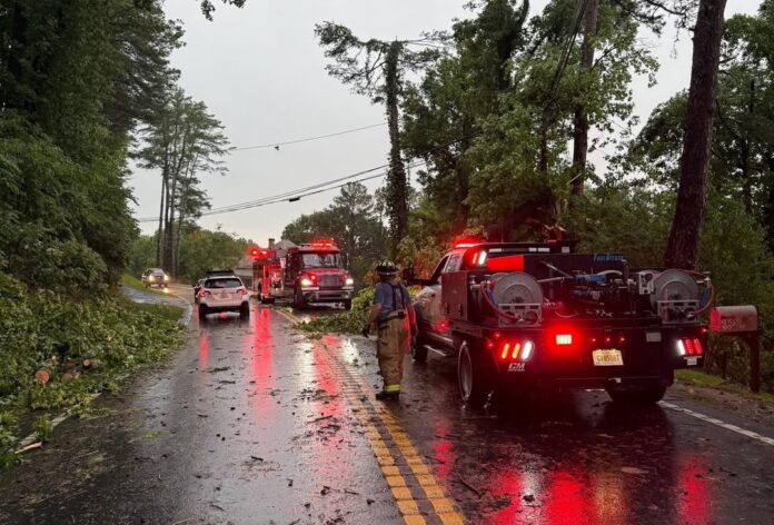 Carnes Creek Fire Department responds to downed tree