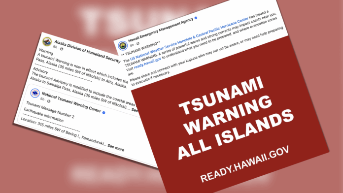 Tsunami alert hawaii