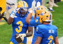 Pitt holds off No. 15 Georgia Tech 42-28 to stay alive in ACC race