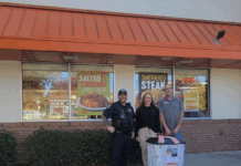 Cornelia Police Department hosts toy drive and safety event at local Bojangles