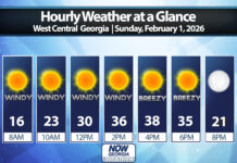 West Georgia Daily Forecast
